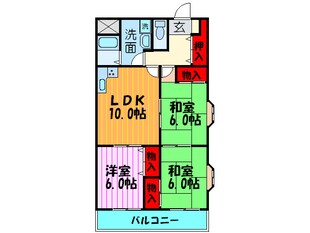 サンアミニティ南の物件間取画像